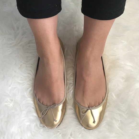 🥂2/$60 SALE🥂NWOT J. Crew Gold Ballet Flats - 7 - Picture 5 of 8